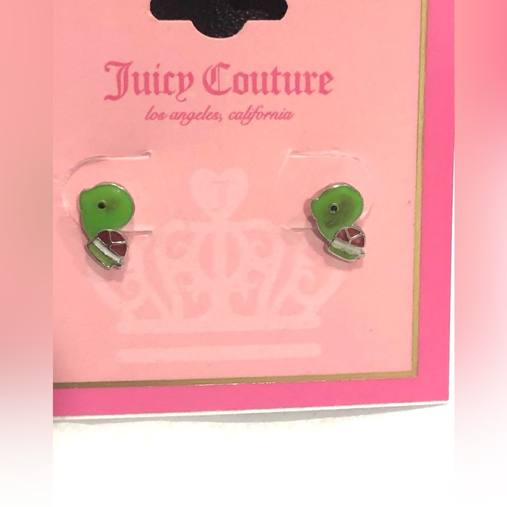 Juicy Couture green red stud earrings brand‎ new